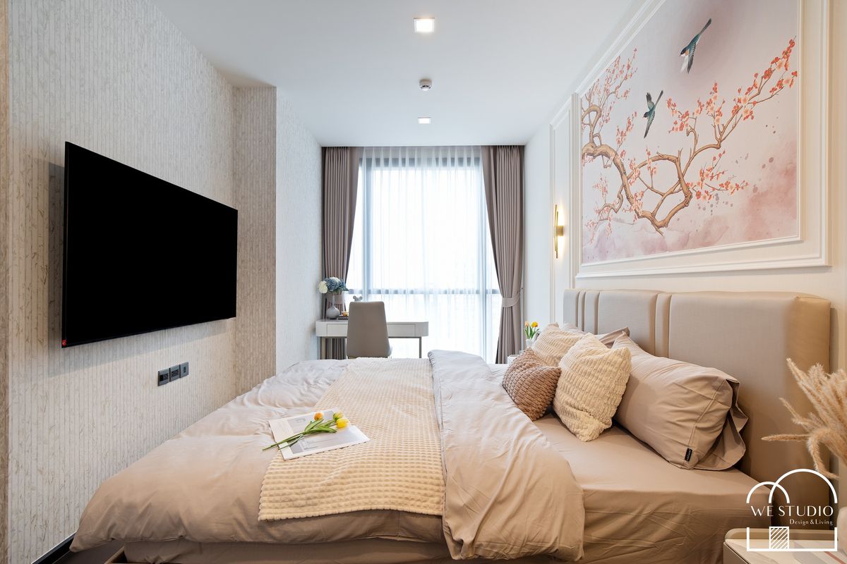For RentCondoRatchathewi,Phayathai : For rent - The Line Ratchathewi, new corner room • Beautifully decorated • Ready to approach BTS Ratchathewi - 220 m.