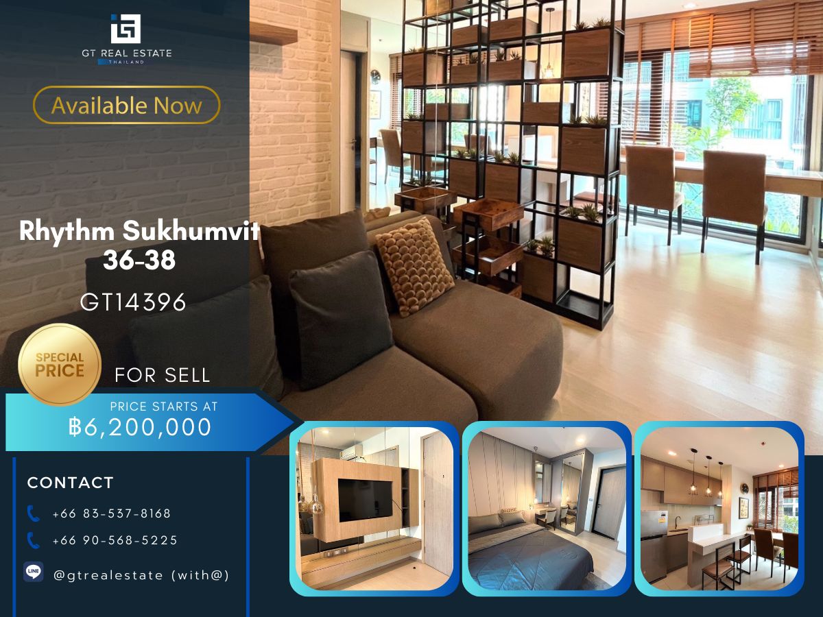 คอนโดสุขุมวิท อโศก ทองหล่อ : คอนโด Rhythm Sukhumvit 36-38 เดินทางสะดวก ใกล้รถไฟฟ้าบีทีเอส มีรถรับส่ง ห้องสวย เฟอร์นิเจอร์ครบ พร้อมขาย