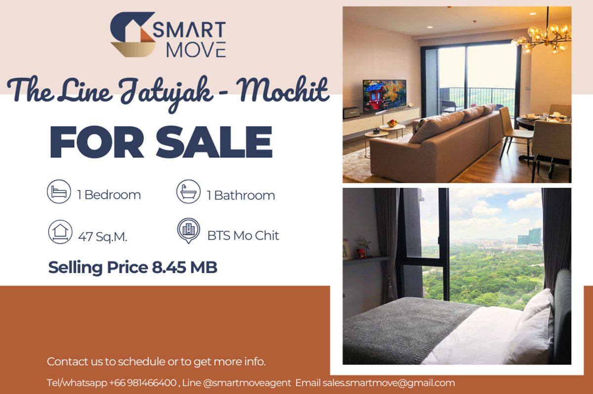 For SaleCondoSapankwai,Jatujak : 🔥 For Sale !! Rare Item !! 🔥 Code C20230208655..........The Line Jatujak - Mochit, 1 bedroom, 1 bathroom, garden view, high floor 25++, furnished, Special Deal!!📣📣