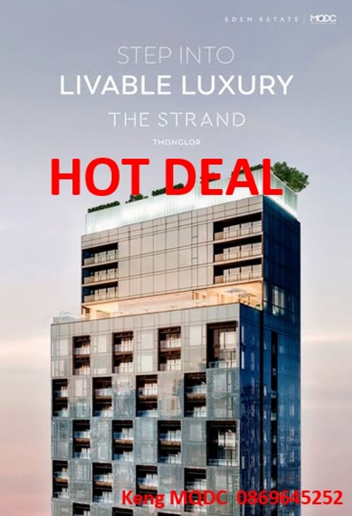 ขายคอนโดสุขุมวิท อโศก ทองหล่อ : Hot Hot Hot DEAL Promotion 1 bedroom 50.91 sqm @ The Strand Thonglor  ชั้น8  ทิศใต้  ล๊อคตำแหน่งห้องสวยและเป็นเจ้าของก่อนใคร พร้อมราคาพิเศษสุด 14.8 MB  (ชั้น8) โค้งสุดท้าย !!!!!!!!!!!!!!   