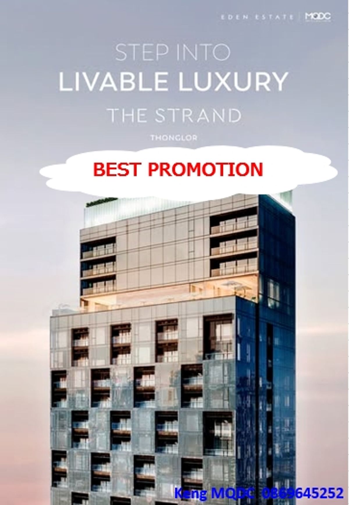 ขายคอนโดสุขุมวิท อโศก ทองหล่อ : ONE PRICE Promotion 2 bedrooms  75 sqm (Fully Fitted) ONE PRICE 26 MB @ The Strand Thonglor  เลือกชั้นสูง วิวสวย และเป็นเจ้าของก่อนใคร พร้อมราคาพิเศษสุด !!!  ราคาเดียว 26 MB เท่านั้น (จำกัด 4 ยูนิตเท่านั้น) 