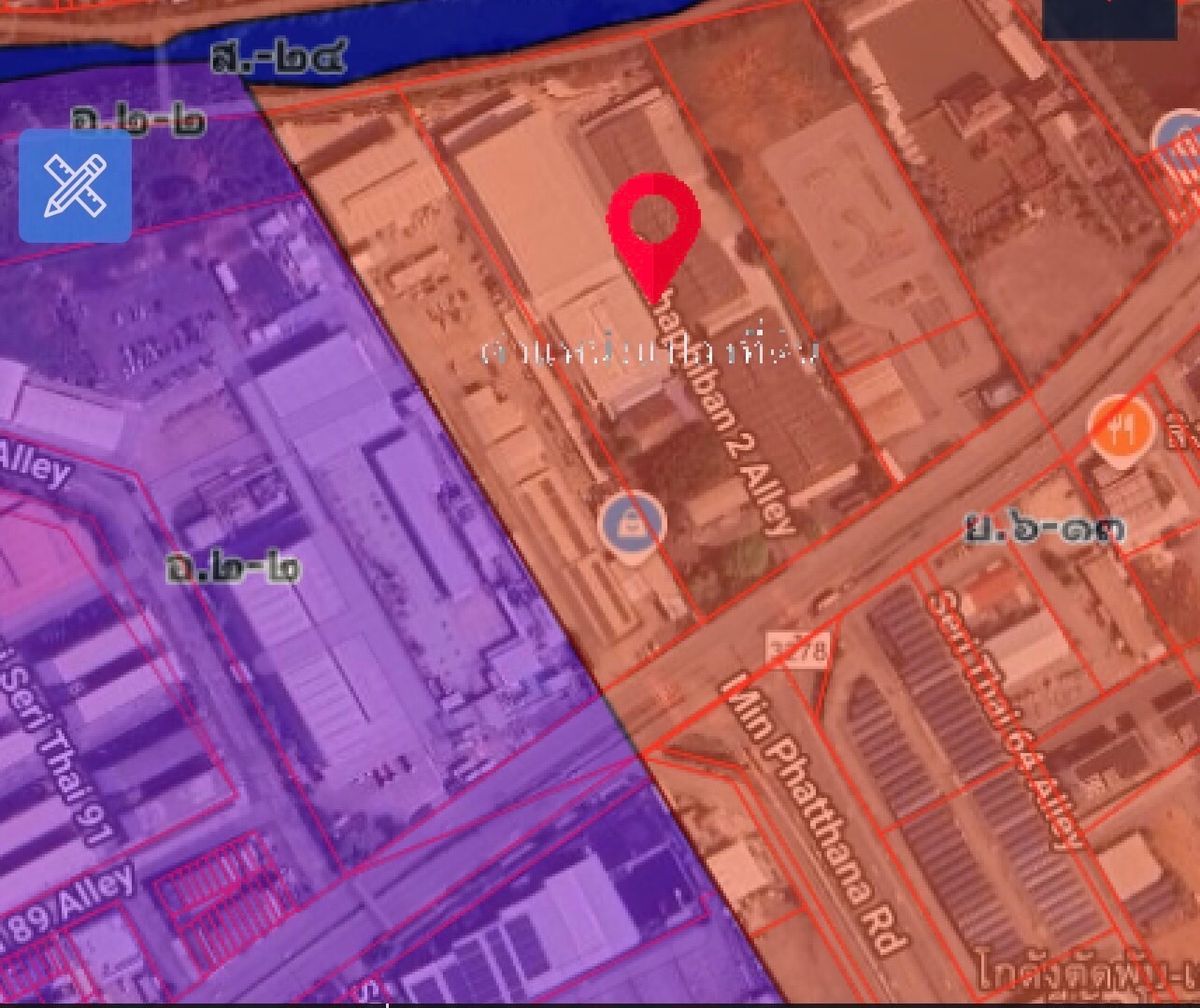 ขายที่ดินเสรีไทย-นิด้า : ขายที่ดินพร้อมสิ่งปลูกสร้าง ถนนเสรีไทย เนื้อที่ 13-293ไร่ แขวง/เขต มีนบุรี กรุงเทพมหานคร