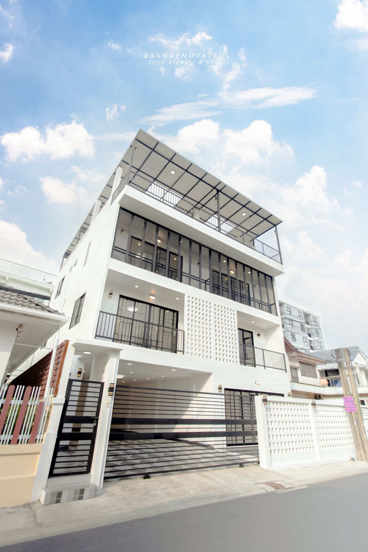 For SaleHome OfficeRatchadapisek, Huaikwang, Suttisan : Home Office 4 floors renovated in Pracha Uthit | Sutthisan | Pracharat Bamphen | Lat Phrao | Meng Jai
