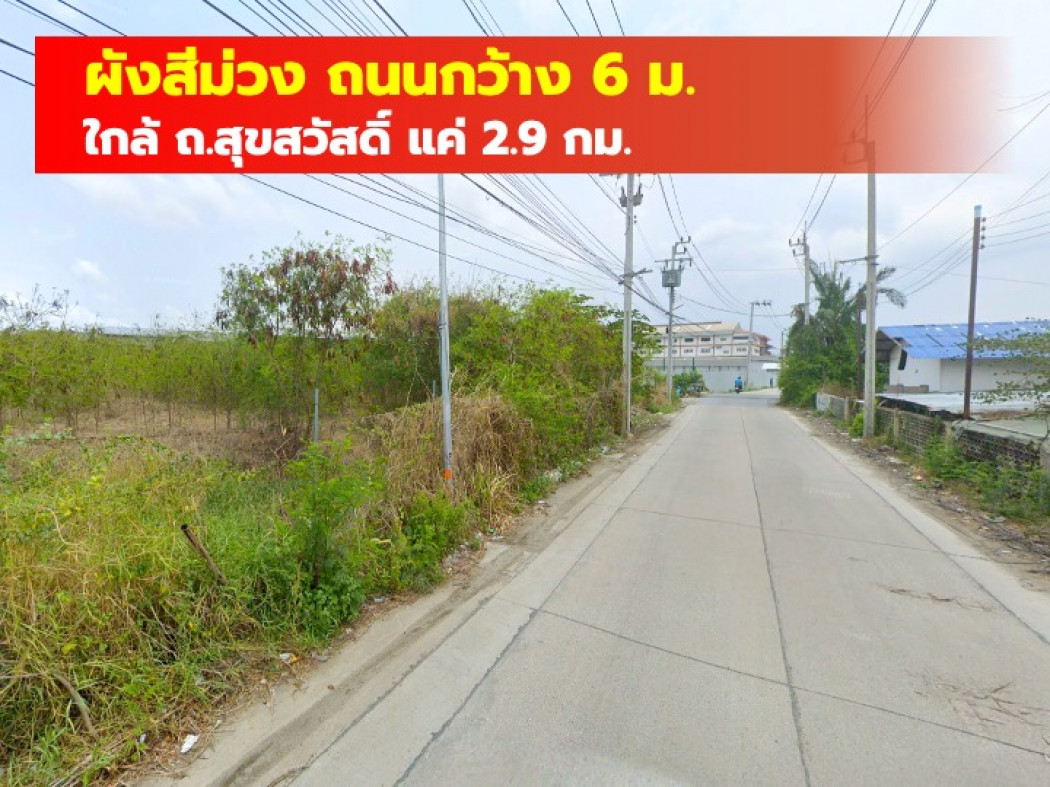 ขายที่ดินสมุทรปราการ สำโรง : ขาย ที่ดิน ซอยไกรศักดิ์ดาวัฒน์ 17 ไร่ 94 ตรว ใกล้ถ.สุขสวัสดิ์แค่ 2.9 กม. KK