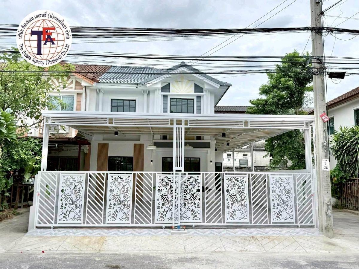 ขายทาวน์โฮมนวมินทร์ รามอินทรา : ขายทาวน์เฮ้าส์ 2 ชั้น หลังมุม หมู่บ้านพฤกษา 12 A พหลโยธิน สายไหม ตรงข้ามสายไหม 64 วัชรพล รามอินทรา ลำลูกกา มอเตอร์เวย์คลอง 5 ทางด่วนจตุโชติ ตลาดออเงิน-วงศกร-มารวย สายไหมอเวนิว รพ.ออเงิน รพ.ภูมิพล รพ.สายไหม สนามบินดอนเมือง รร.ศิริวัฒน์วิทยา
