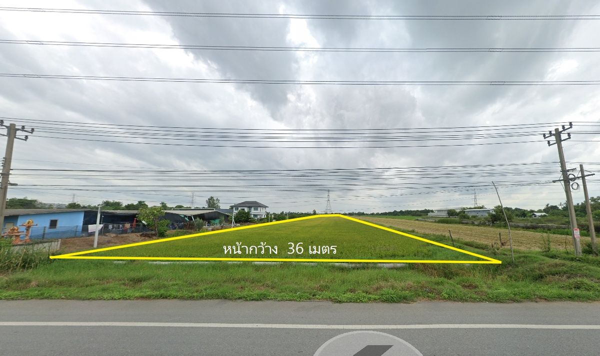 ขายที่ดินนนทบุรี บางใหญ่ บางบัวทอง : ที่ดิน ไทรน้อย นนทบุรี ติดถนน นบ.3004 ใกล้ถนน 340–กาญจนาภิเษก แปลงสี่เหลี่ยม เหมาะโกดัง โลจิสติกส์ เกษตร