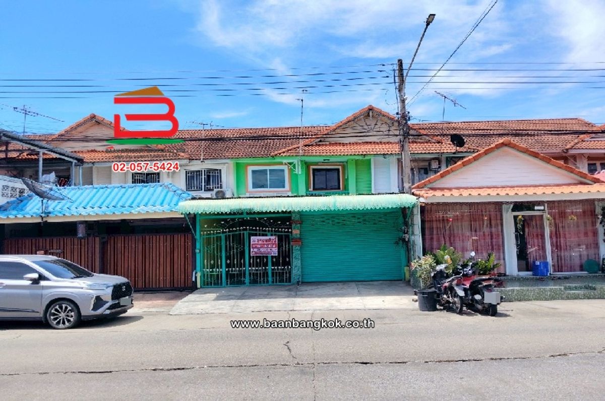 ขายทาวน์โฮมปทุมธานี รังสิต ธรรมศาสตร์ : ทาวน์เฮาส์ หมู่บ้านพฤกษา 11 คลอง 3 เนื้อที่ 24.2 ตร.ว (ใกล้ตลาดเจริญผล) ตำบลคลองสาม อำเภอคลองหลวง ปทุมธานี
