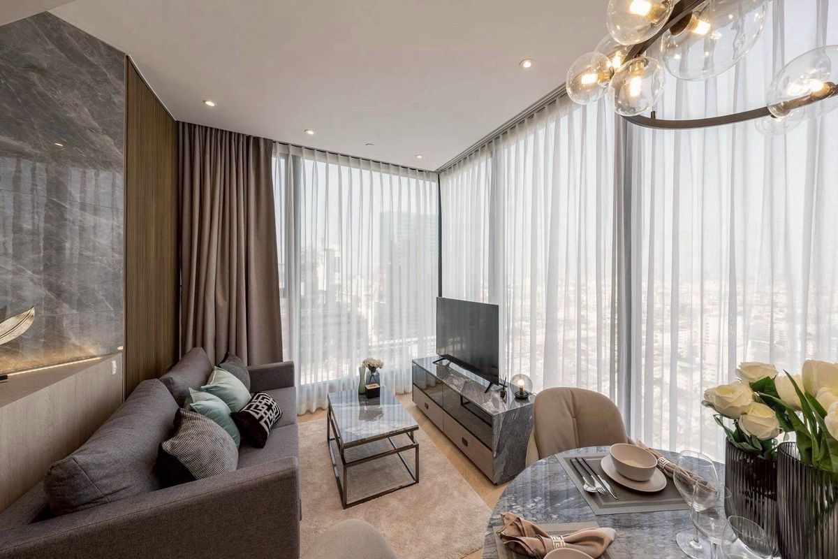 ให้เช่าคอนโดพระราม 9 เพชรบุรีตัดใหม่ RCA : FOR RENT Condo Ashton Asoke Rama9 type 2 bed 2 bath 61sqm 28th floor, 