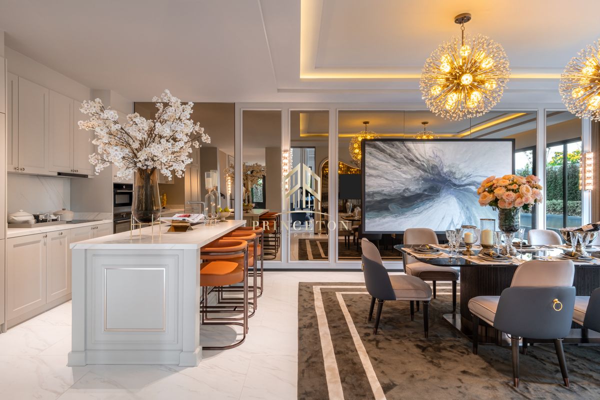 For SaleHouseBangna, Bearing, Lasalle : Exclusive 3-Storey Luxury House, CINQ ROYAL The Eighteen, Bangna KM.7 📞092-4252445