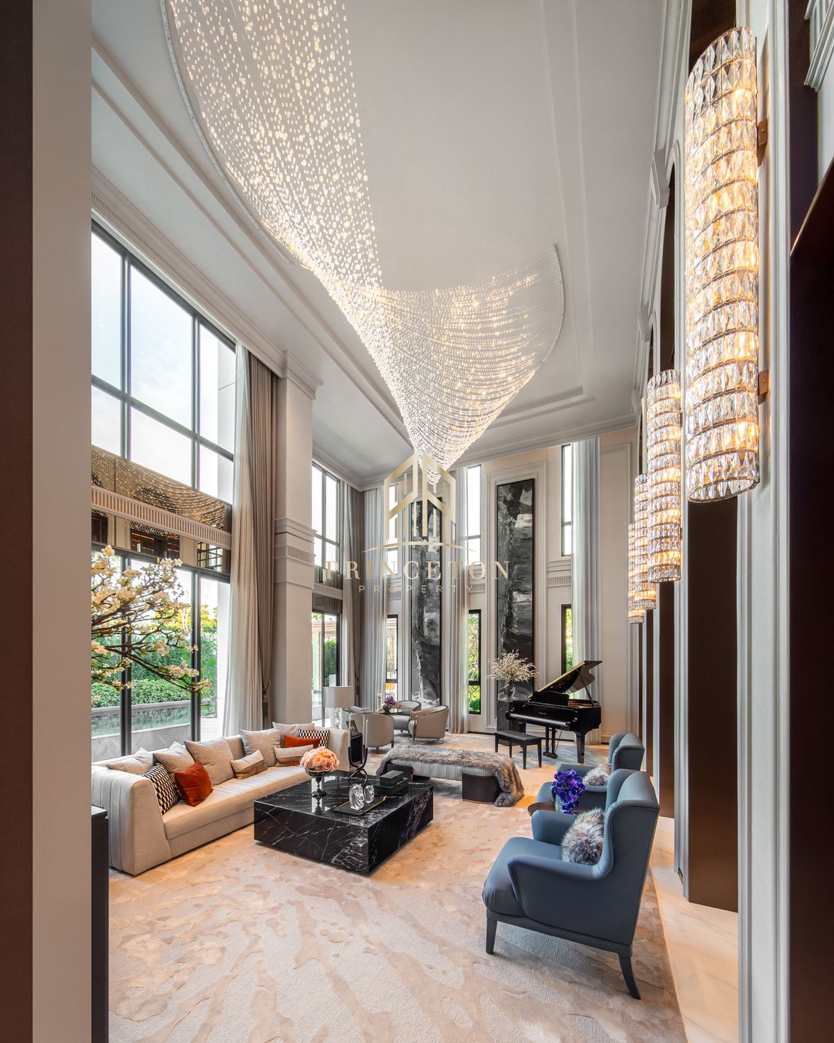 For SaleHouseBangna, Bearing, Lasalle : Exclusive 3-Storey Luxury House, CINQ ROYAL The Eighteen, Bangna KM.7 📞092-4252445