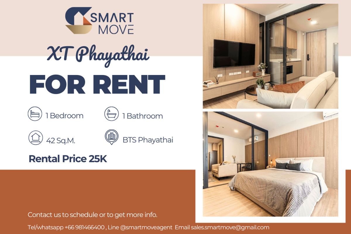 ให้เช่าคอนโดราชเทวี พญาไท : 🔥 สำหรับเช่า !!🔥 Code C20240800092..........XT Phayathai, 1 ห้องนอน, 1 ห้องน้ำ, ห้องอยู่ทางทิศตะวันออก, ชั้นสูง 29++, แต่งครบ, พร้อมเข้าอยู่ 📣📣