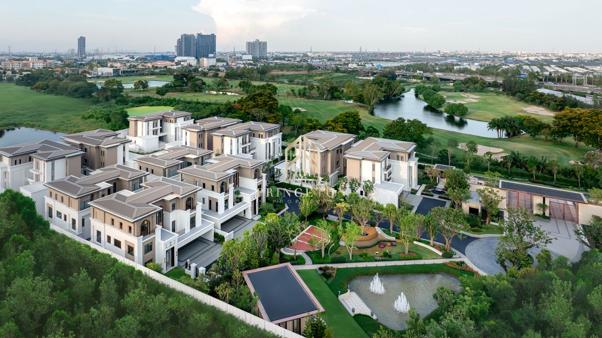 For SaleHouseBangna, Bearing, Lasalle : Exclusive 3-Storey Luxury House, CINQ ROYAL The Eighteen, Bangna KM.7 📞092-4252445