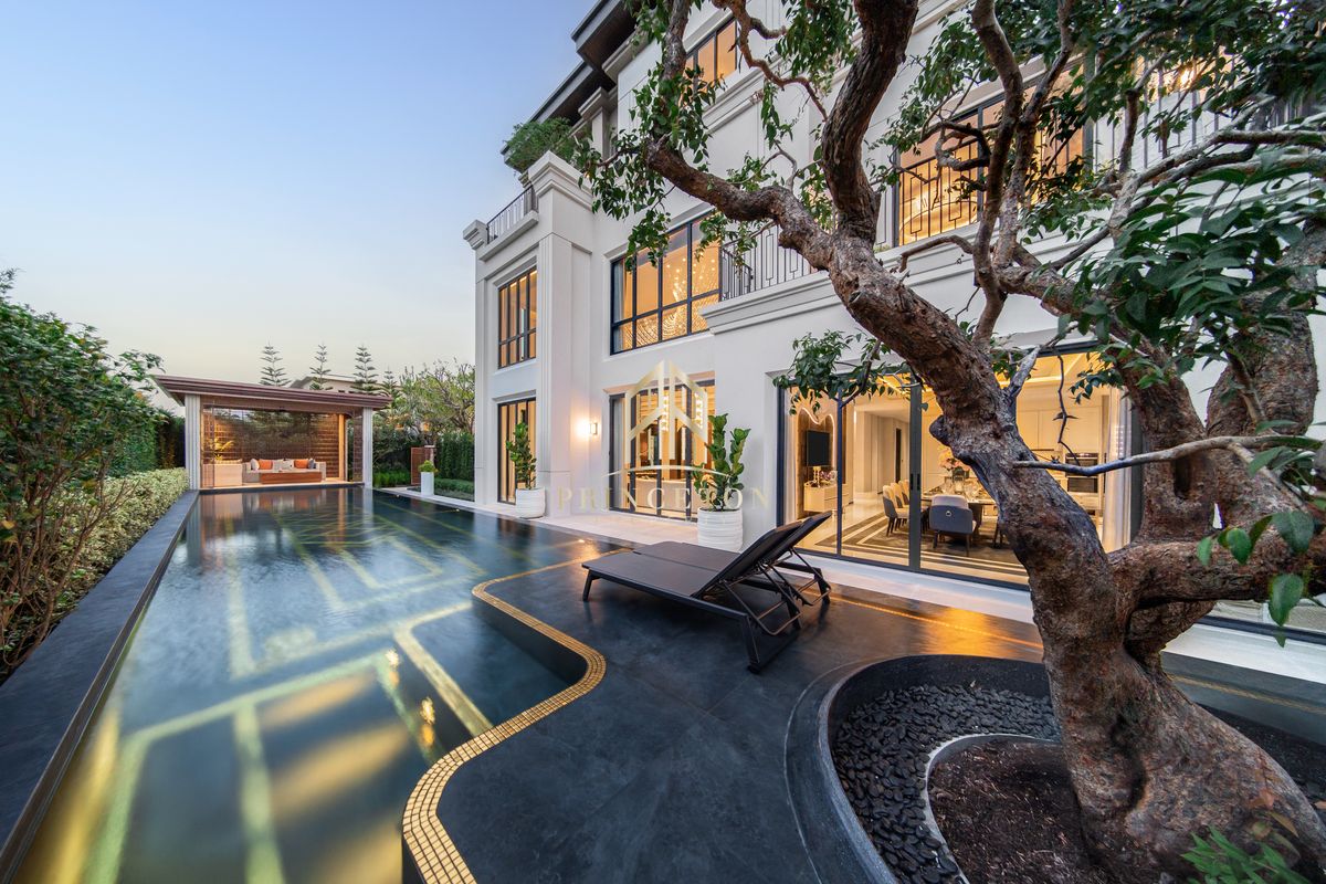 For SaleHouseBangna, Bearing, Lasalle : Exclusive 3-Storey Luxury House, CINQ ROYAL The Eighteen, Bangna KM.7 📞092-4252445