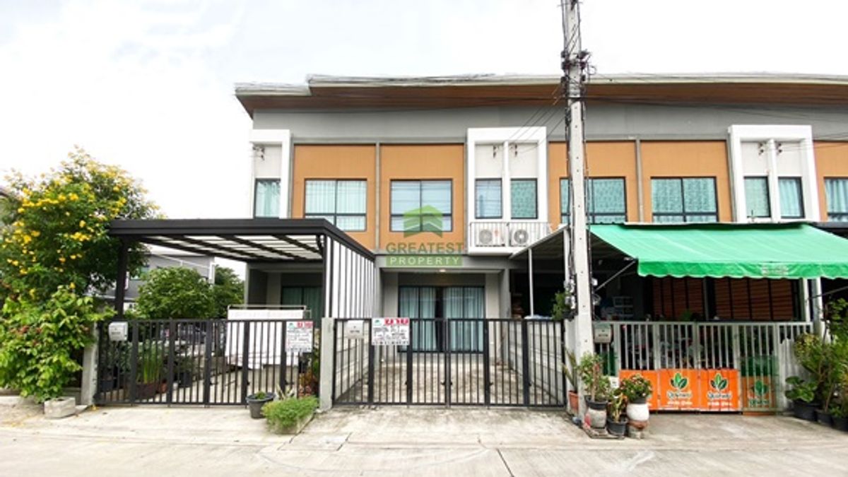 ขายทาวน์โฮมปทุมธานี รังสิต ธรรมศาสตร์ : หมู่บ้านเทอร์ร่า วิลล์ ลาดหลุมแก้ว TERRA VILLE LADLUMKAEW ขายด่วน ทาวน์โฮม 2 ชั้น เนื้อที่ 16.10 ตร.ว ทำเลดี พร้อมอยู่
