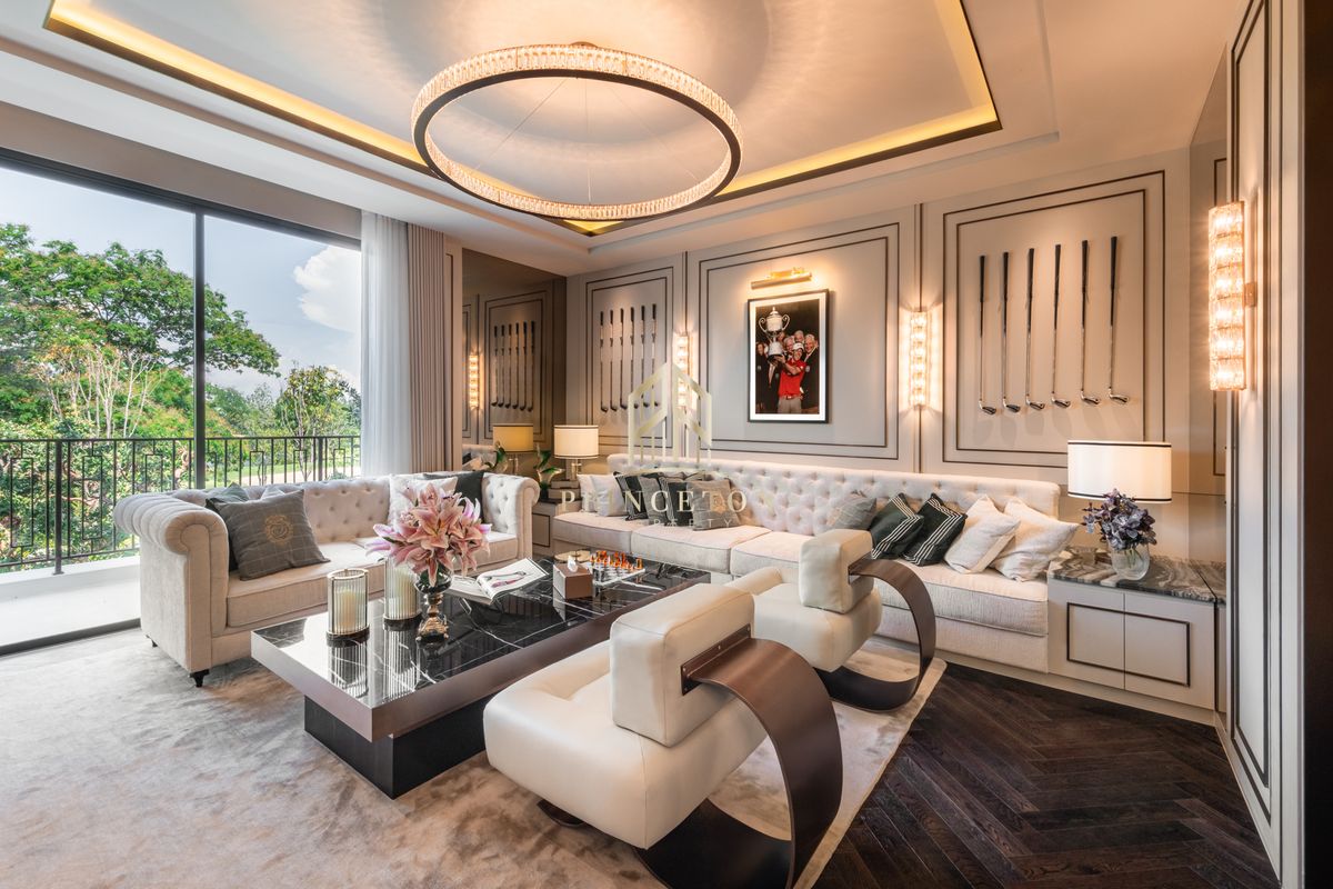 For SaleHouseBangna, Bearing, Lasalle : Exclusive 3-Storey Luxury House, CINQ ROYAL The Eighteen, Bangna KM.7 📞092-4252445