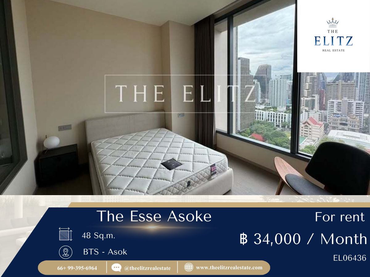 ให้เช่าคอนโดสุขุมวิท อโศก ทองหล่อ : ✨ สัมผัสชีวิตหรูในเมือง The Esse Asoke ห้องพร้อมอยู่ ทำเลศูนย์กลางธุรกิจ ราคาโดนใจ 💯