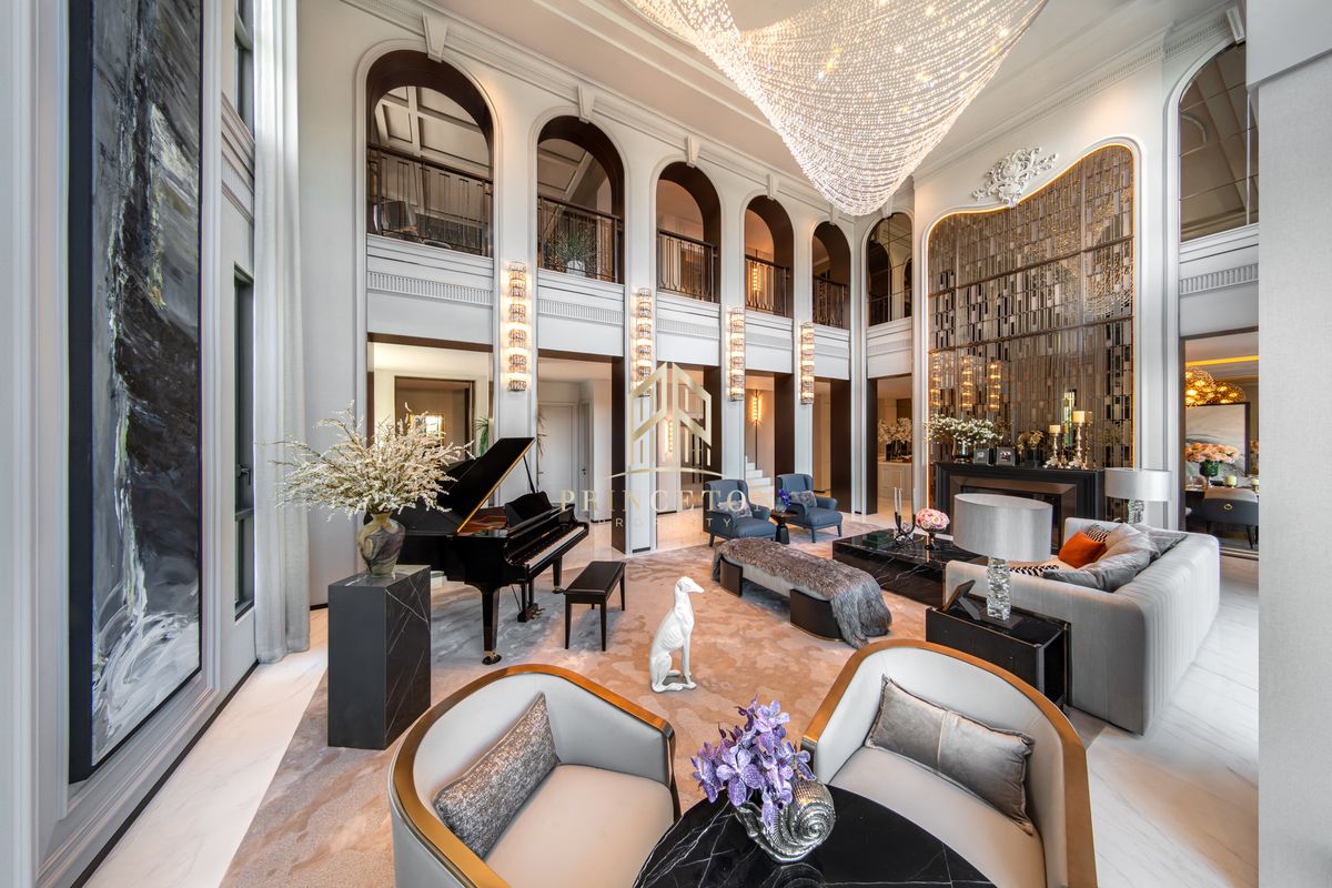 For SaleHouseBangna, Bearing, Lasalle : Exclusive 3-Storey Luxury House, CINQ ROYAL The Eighteen, Bangna KM.7 📞092-4252445