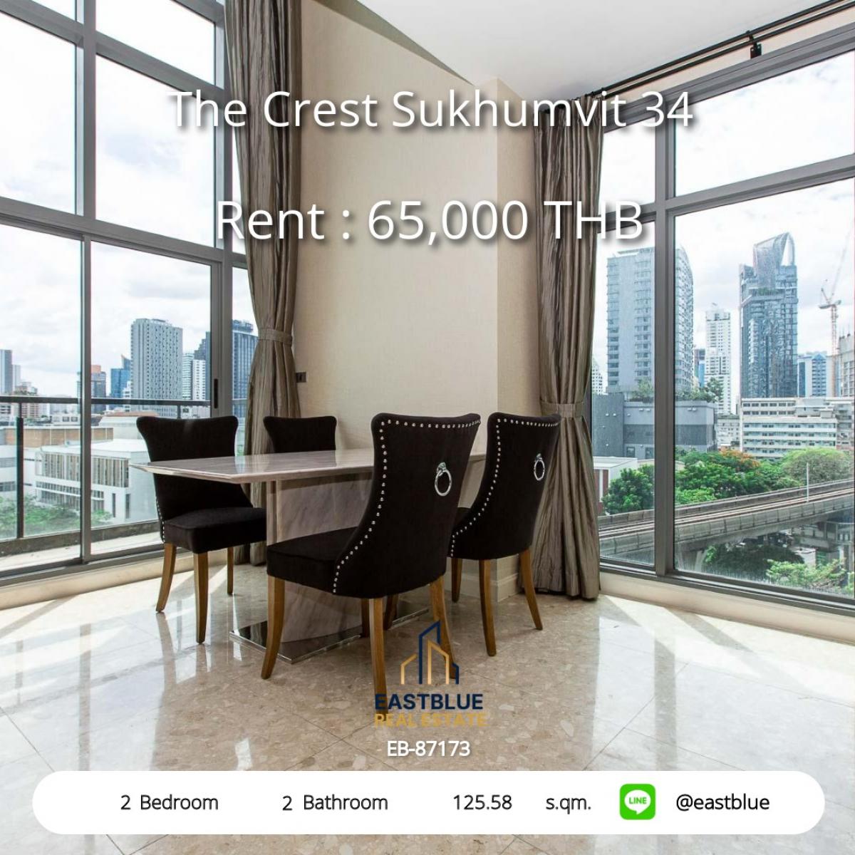 For RentCondoSukhumvit, Asoke, Thonglor : ใจกลางทองหล่อ 2 ห้องนอน พร้อมอยู่! 
กว้าง 125 ตรม. วิวดี ใกล้ BTS เพียง 150 ม.
