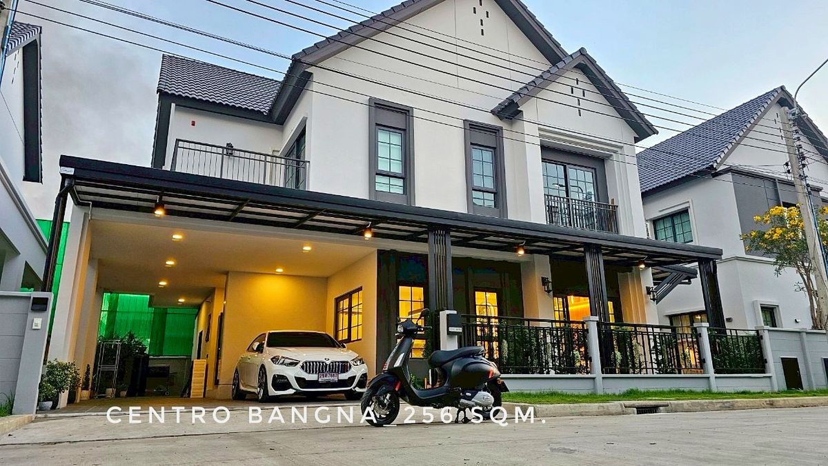 ขายบ้านบางนา แบริ่ง ลาซาล : ขายบ้านเดี่ยวหรู พร้อมอยู่ Centro บางนา ตกแต่งบิ้วอินครบสไตล์ Modern Luxury เพียง 16.9 ลบ