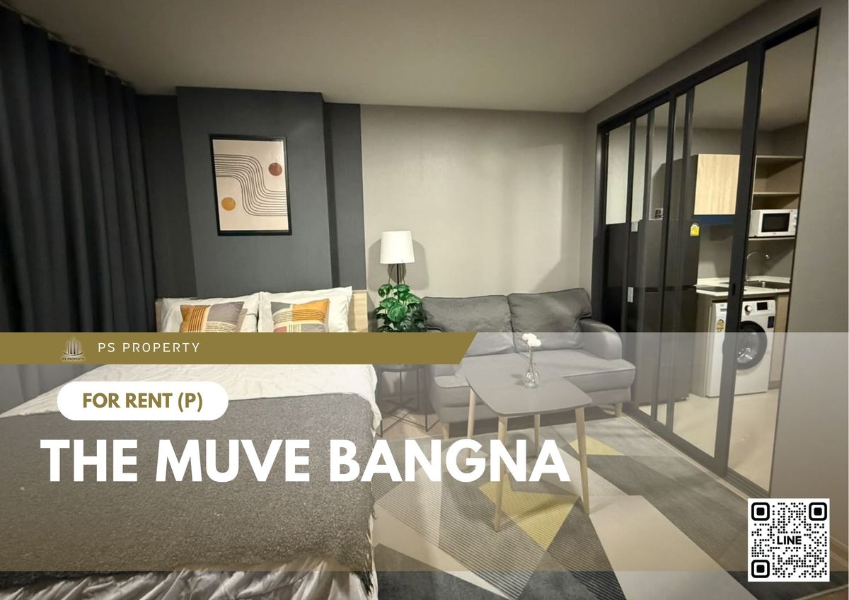ให้เช่าคอนโดบางนา แบริ่ง ลาซาล : ให้เช่า 🔥 The muve bangna 🔥 เฟอร์นิเจอร์ และ เครื่องใช้ไฟฟ้าครบ ใกล้ BTS บางนา