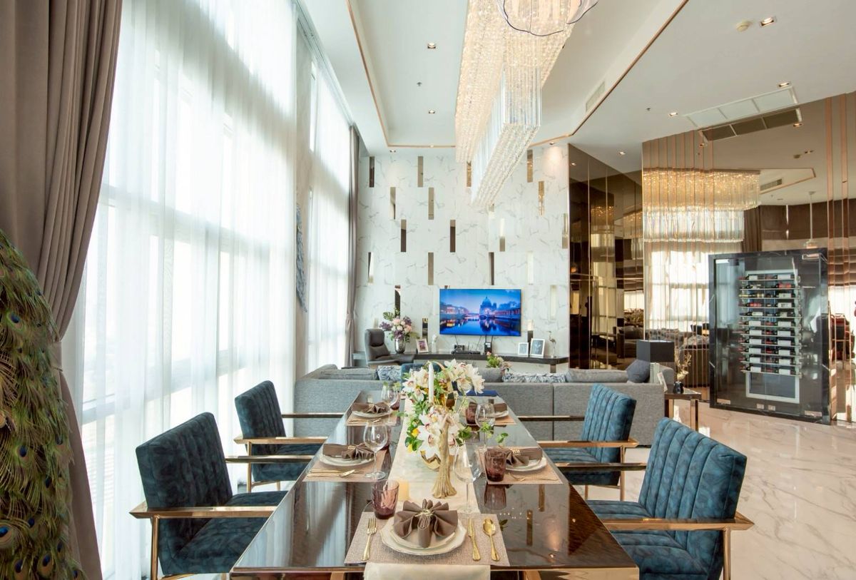 คอนโดพระราม 9 เพชรบุรีตัดใหม่ RCA : ▲ Penthouse Belle Grand Rama 9 ▲ Rent 150K, Sale 45MB | 182.09 sq.m. | 2 bedrooms 3 bathrooms | 086-9299929 Punny