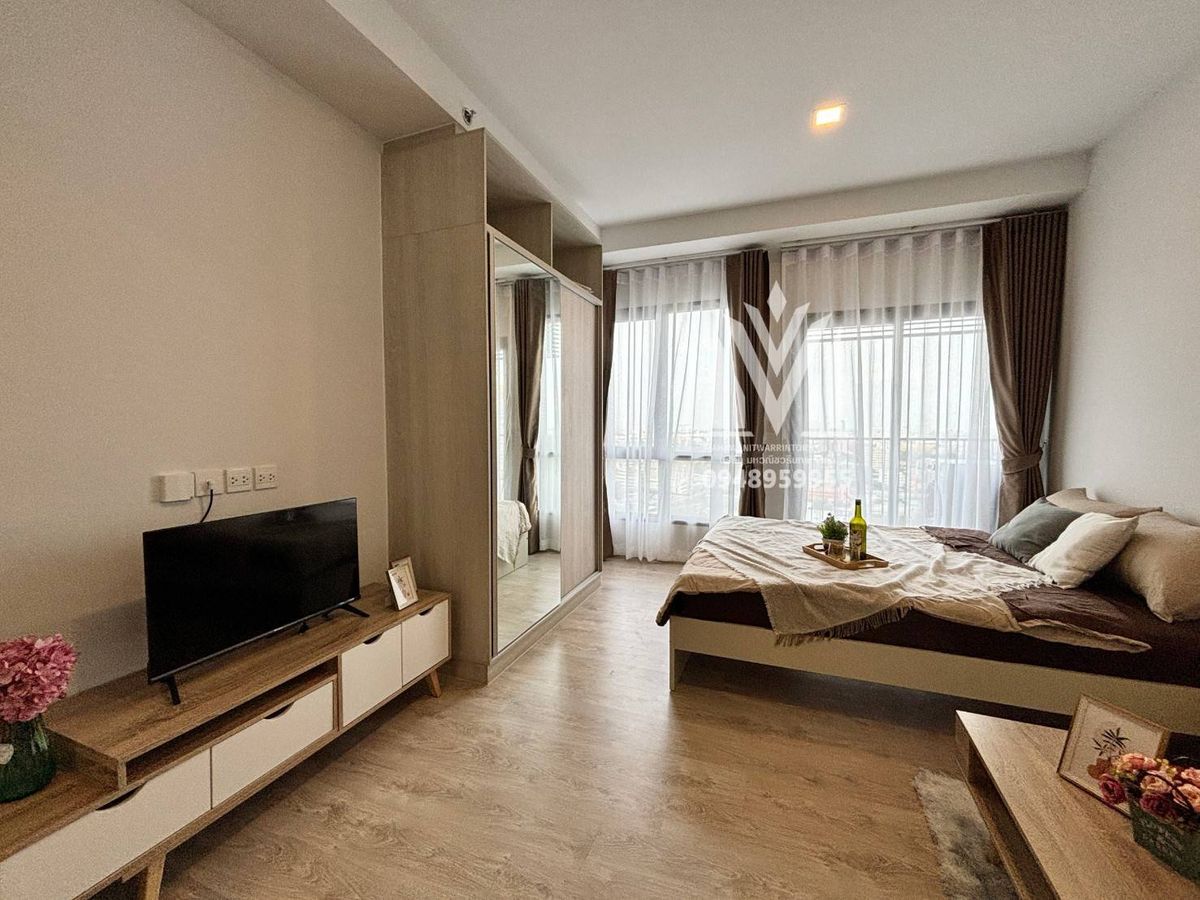 For RentCondoRama9, Petchburi, RCA : 🔥🔥🔥 For rent the tree Phatthanakan, size 26 sq m., fully furnished, ready to move in, beautiful room, 20th floor, only 12,000 baht, no pets allowed.