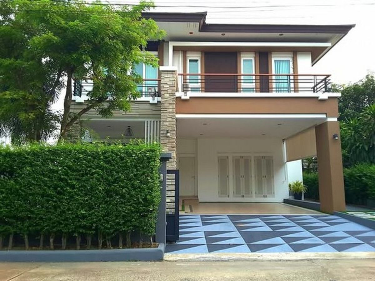 ให้เช่าบ้านปทุมธานี รังสิต ธรรมศาสตร์ : HR2770ให้เช่าบ้านเดี่ยว หมู่บ้านโฮมออนกรีน วิลเลจ2 อยู่ในสนามกอล์ฟธัญญะ ซอยลำลูกกา 71