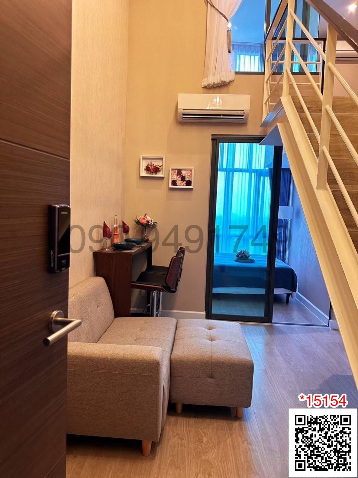 For RentCondoBang Sue, Wong Sawang, Tao Pun : Condo for Metro Sky Prachachuen, Floor 15, Building A with 1 living room near MRT Bang Son Station