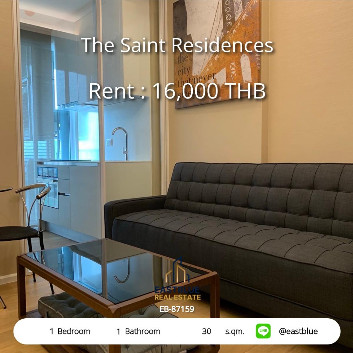 ให้เช่าคอนโดลาดพร้าว เซ็นทรัลลาดพร้าว : สุดคุ้ม! 1 ห้องนอน The Saint Residences ใกล้ BTS ห้าแยกลาดพร้าว 
เช่าเพียง 16,000 บาท/เดือน พร้อมสระว่ายน้ำ ฟิตเนส ครบทุกสิ่งที่คุณต้องการ!