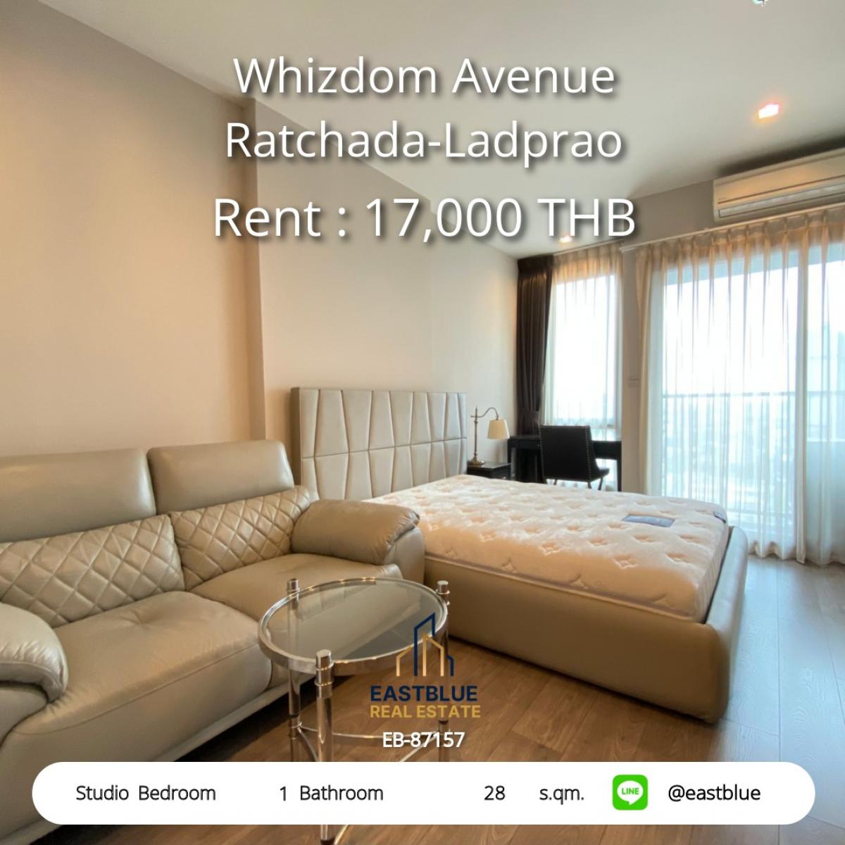 ให้เช่าคอนโดอ่อนนุช อุดมสุข : เช่าคอนโด Studio Whizdom Avenue รัชดา-ลาดพร้าว ใกล้ BTS/MRT เริ่ม 17,000 บ./ด. 
ชีวิตสะดวกครบใกล้ห้างและสวน ลุ้นโปรโมชั่นพิเศษวันนี้!