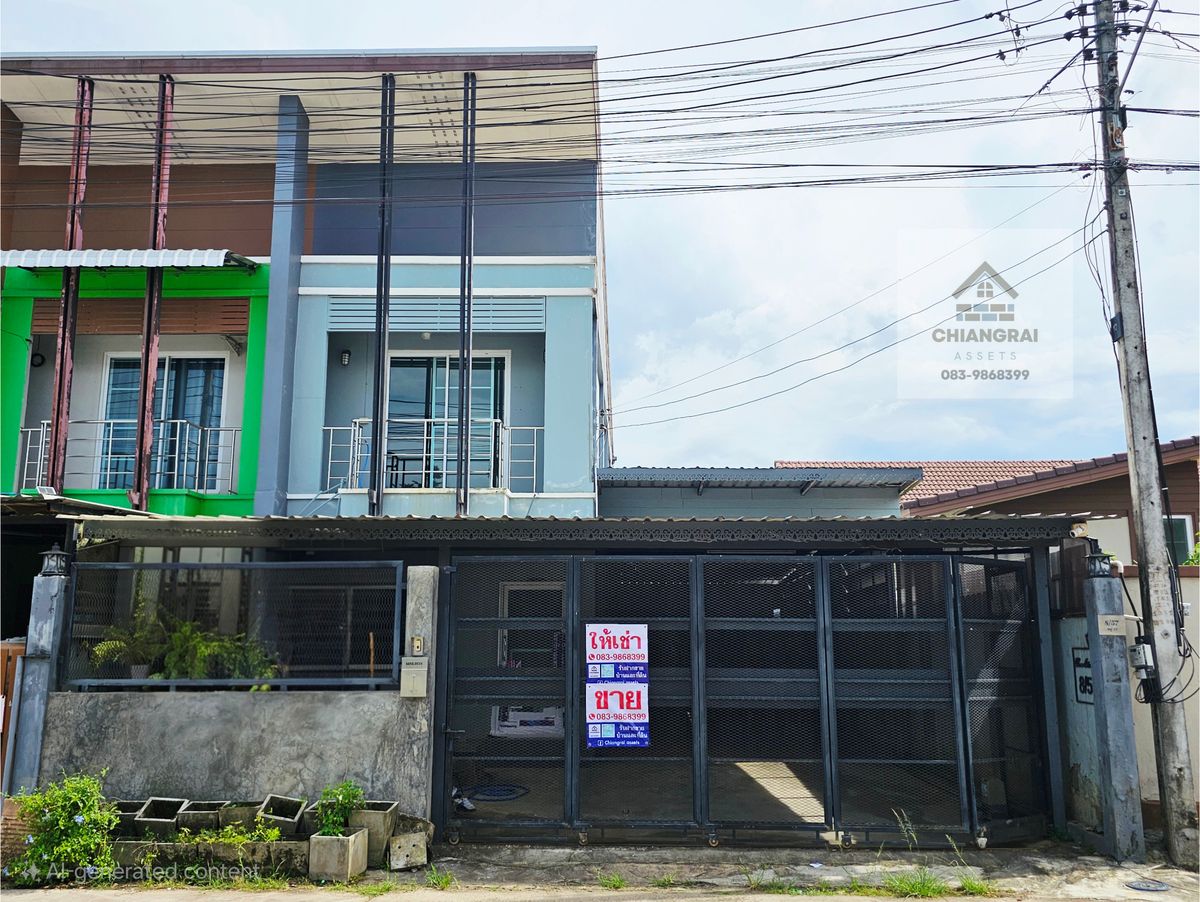 ทาวน์โฮมเชียงราย : ให้เช่า/ขาย ตึกแถวหลังมุม บายพาสตะวันออก เหมาะสำหรับทำโฮมออฟฟิส หรือธุรกิจอื่นๆได้