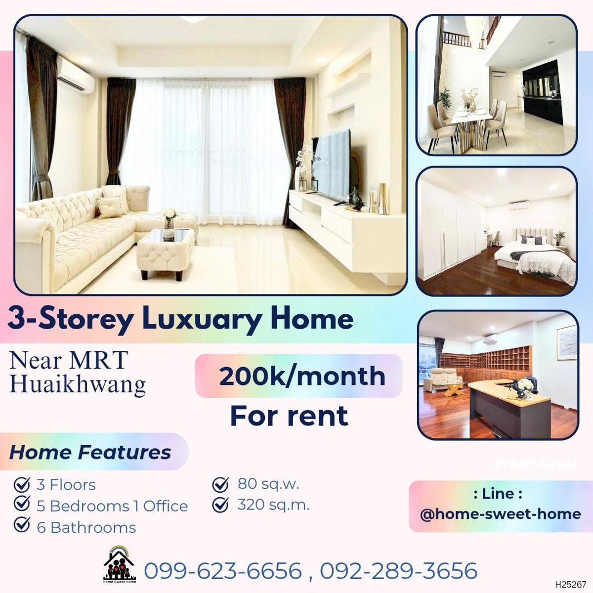 For RentHouseRatchadapisek, Huaikwang, Suttisan : Rent a single house, beautiful decoration, Ratchada-Huai Khwang near The Street Ratchada