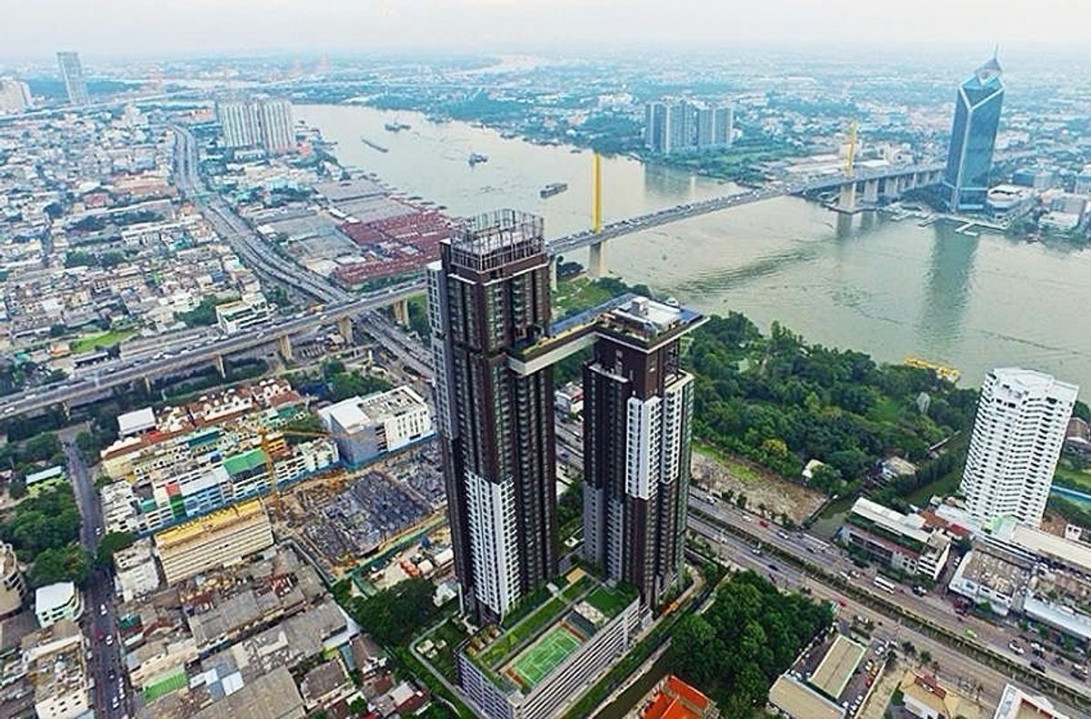For SaleCondoRama3 (Riverside),Satupadit : Urgent sale 🔥 Highest corner room, private elevator, 2 bedrooms, 2 bathrooms