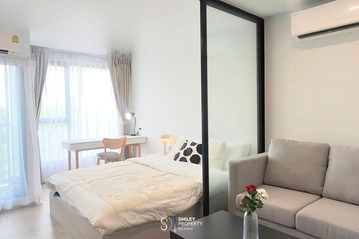 For RentCondoKasetsart, Ratchayothin : KAVE Seed Kaset (Kep Seed Kaset) (Property Code PPD: 0007) Rental price 13,000 baht/month, Building B, Floor 6 🛌 1 Bedroom 🛁 1 bathroom 🛋️ 1 living room 🫕 1 kitchen 🌟 Full function 🌟