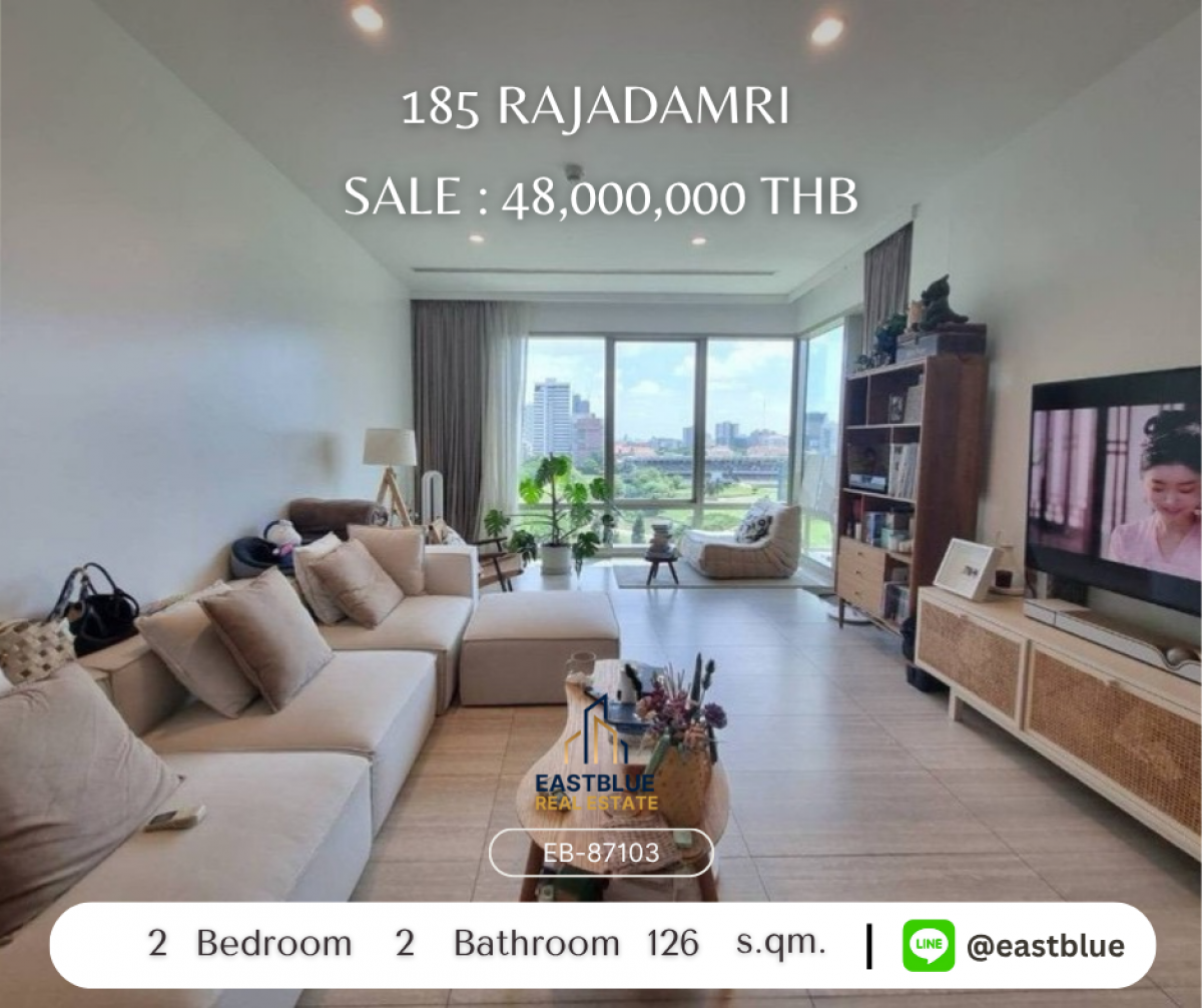 For SaleCondoWitthayu, Chidlom, Langsuan, Ploenchit : ราคาจริงรวมค่าใช้จ่ายแล้วLuxury 2 Bedroom Condo at 185 Rajadamri – Prime Location Near BTS Ratchadamri! 
Exclusive 126 sqm, Only 48 MB – Live Steps from CentralWorld & Lumpini Park!