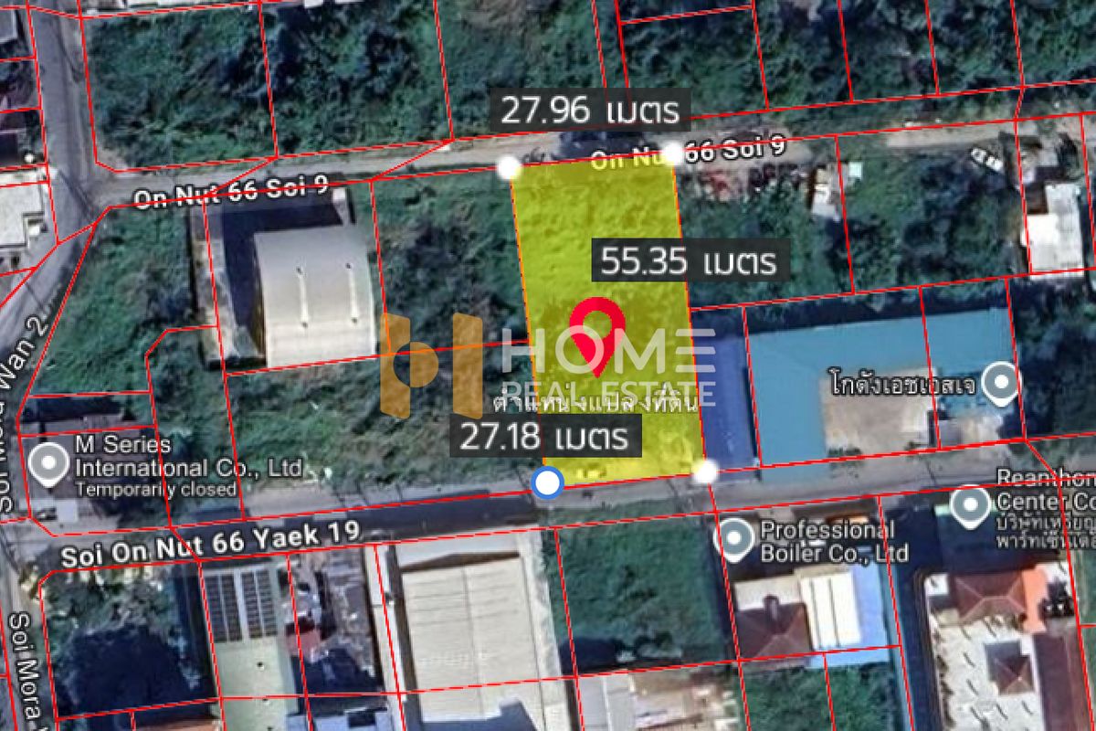 For SaleLandOnnut, Udomsuk : 366 sq.m., Soi Onnut 66 / (Selling), Vacant Land 366 SQ.M. Soi on Nut 66 / (For Sale) fon095