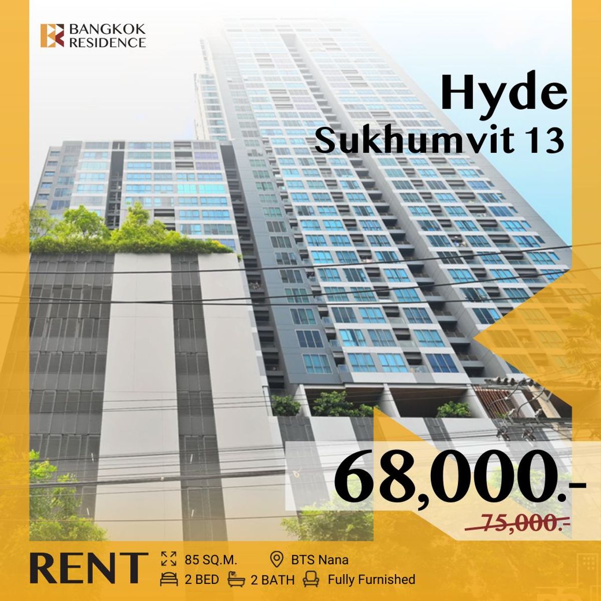 For RentCondoNana, North Nana,Sukhumvit13, Soi Nana : Hyde Sukhumvit 13 💥 Rare Unit, Good Price, Central City Location ✨ Near BTS Nana