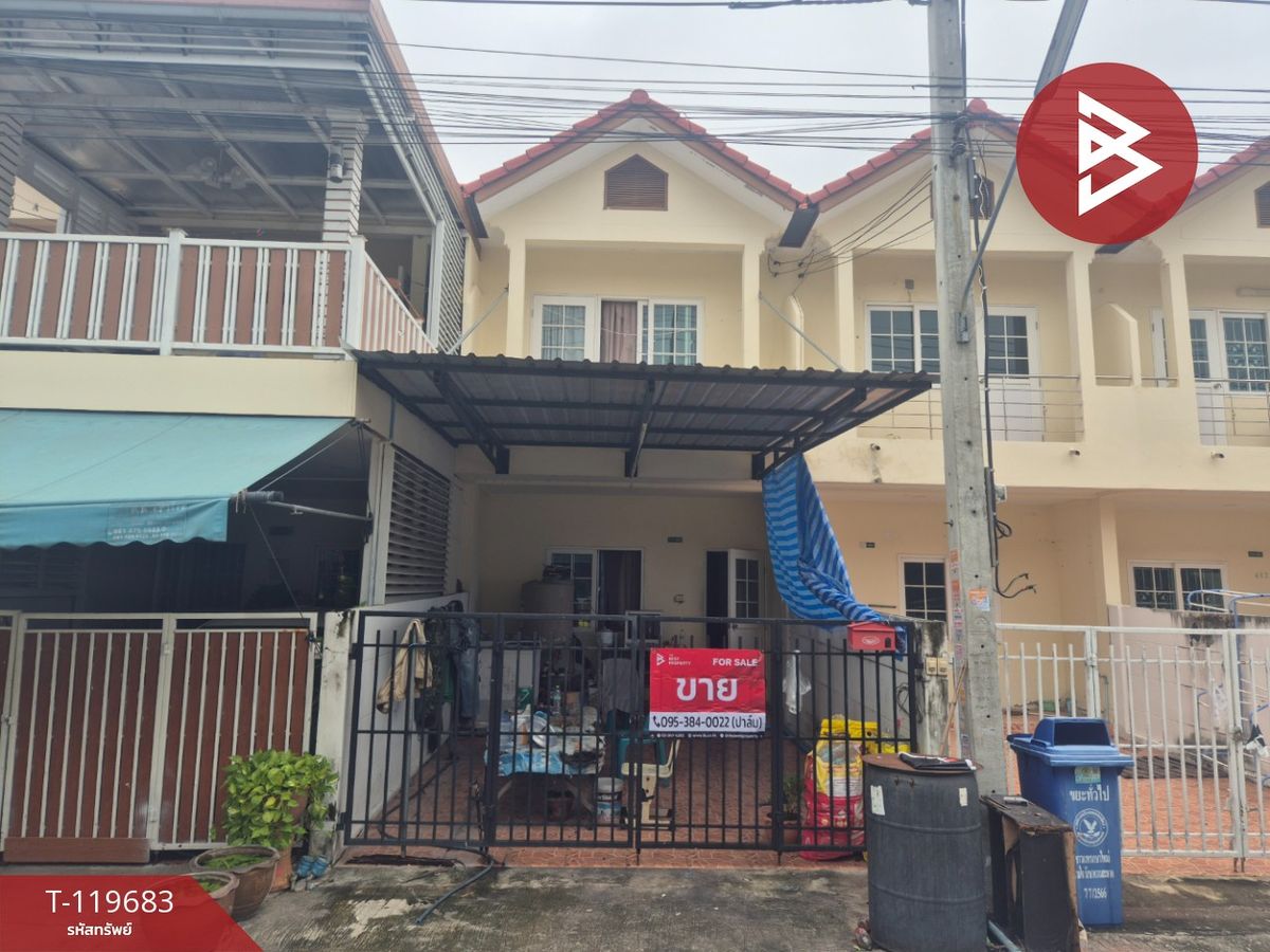 For SaleTownhomeSamut Prakan,Samrong : Townhouse for sale Fueng Fah Village, Villa 11, Phraeksa, Samut Prakan