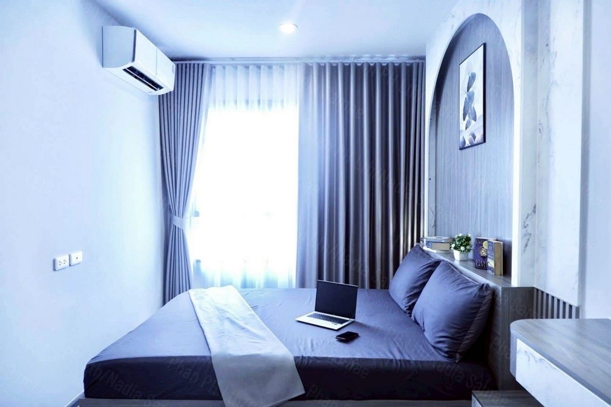 For RentCondoSeri Thai, Ramkhamhaeng Nida : For rent 17000 baht A brand new condo Ideo Ramkhamhaeng Lamsali on 21 floor size 31.5 sqm