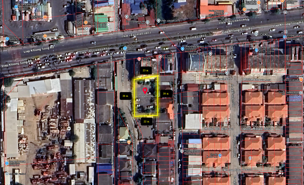 ขายที่ดินนวมินทร์ รามอินทรา : ขาย ที่ดิน ใกล้ถ.เลียบคลองสองแค่ 50 ม 177 ตรว ซอยเลียบคลองสอง2 คลองสามวา KK