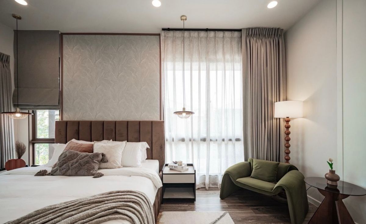 HousePattanakan, Srinakarin : Rent a detached house, Brasiri University, Krungthep Kreetha, beautiful back, ready to be near The Mall Bangkapi. Interested in Atline.@841QLNR