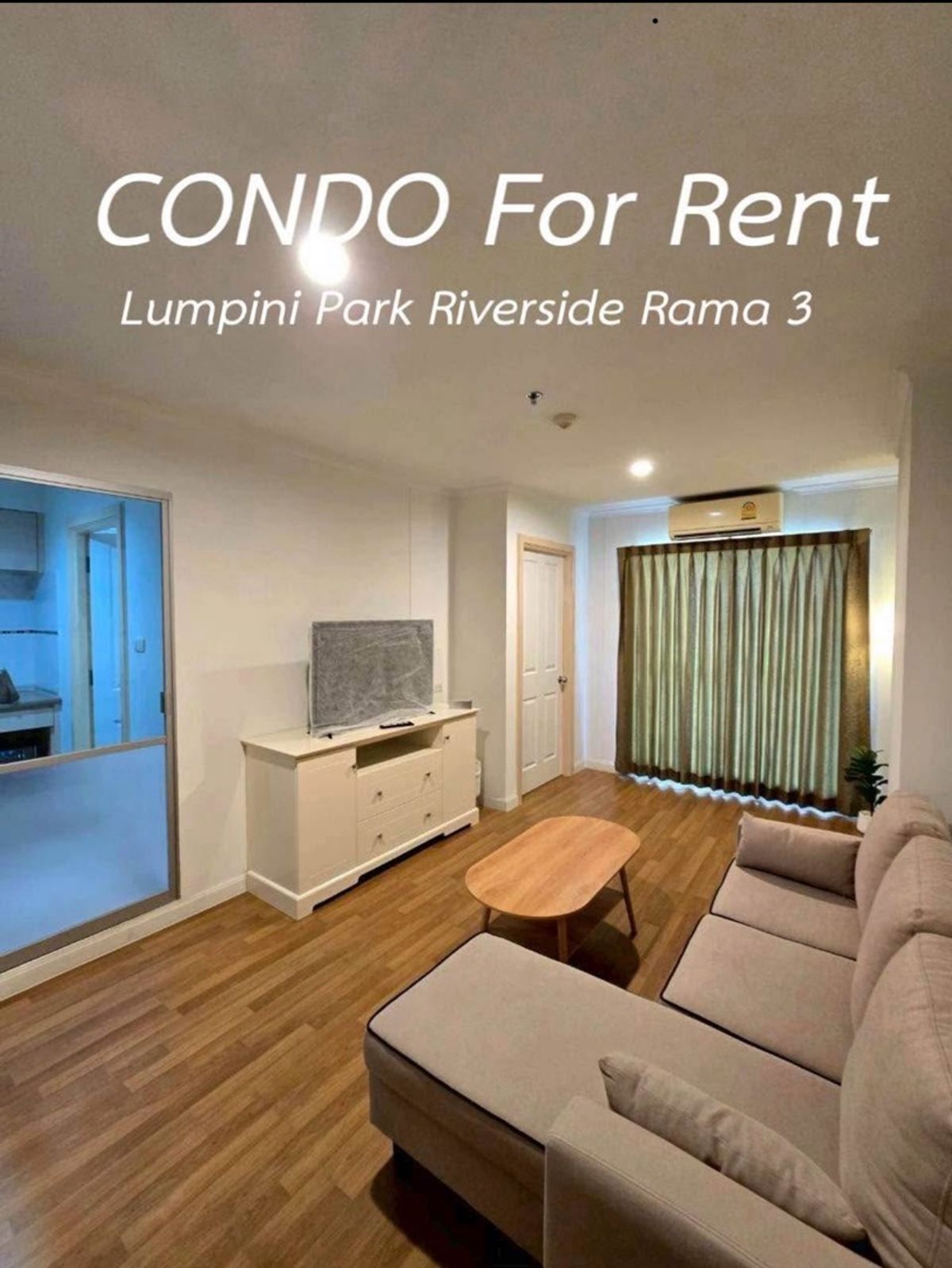 For RentCondoRama3 (Riverside),Satupadit : For Rent – Riverside Condominium, Lumpini Park Riverside Rama 3
Near Expressway and BRT Wat Dokmai | Move-in Ready | Foreigners Welcome