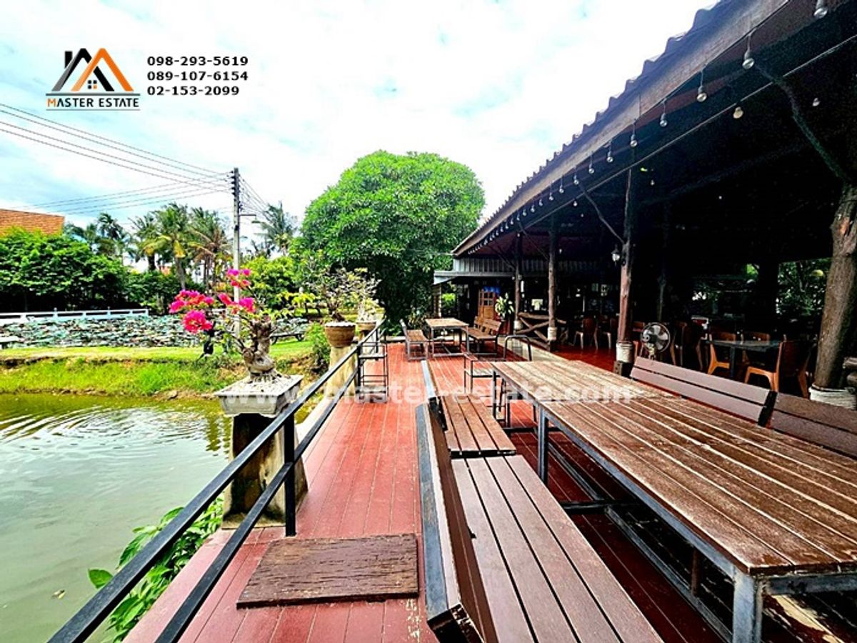 ขายที่ดินกาญจนบุรี : ที่ดินกาญจนบุรี 8-1-23 ไร่ พร้อมเรือนไทย + ร้านอาหาร + บึงบัว + บ่อปลาคราฟ และสิ่งปลูกสร้าง ร่มรื่น พร้อมดำเนินกิจการต่อ บรรยากาศเยี่ยม ในตัวเมืองใกล้ Robinson ห่างจากมอเตอร์เวย์ 6 กม. เท่านั้น