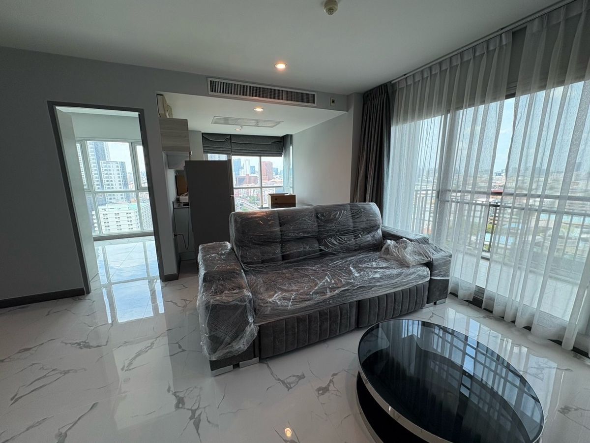For RentCondoRatchadapisek, Huaikwang, Suttisan : 🔥RENT 2BR 2BRAND66SQM🔥Floor17🔥Nice View🔥32,000/Month🔥Life Ratchadapisek🔥