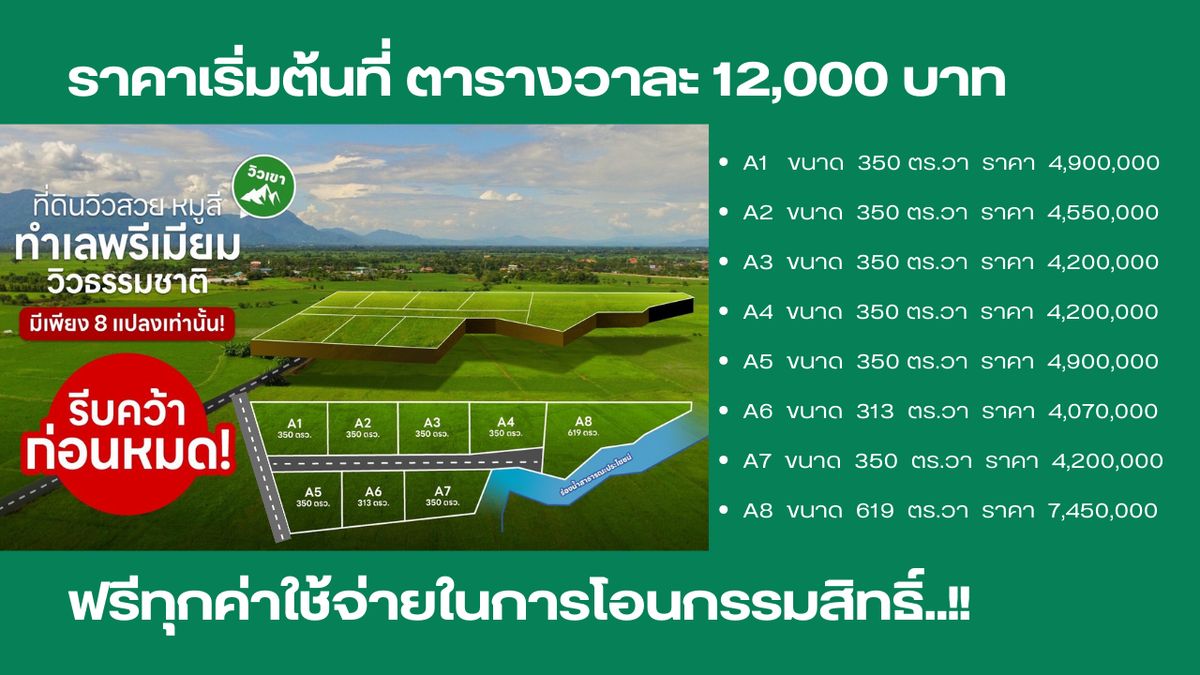 For SaleLandKorat Nakhon Ratchasima : Land for sale#Pak Chong#Khao Yai#Korat#Nakhon Ratchasima Province Divide the plot, sell ready Ready for publicity