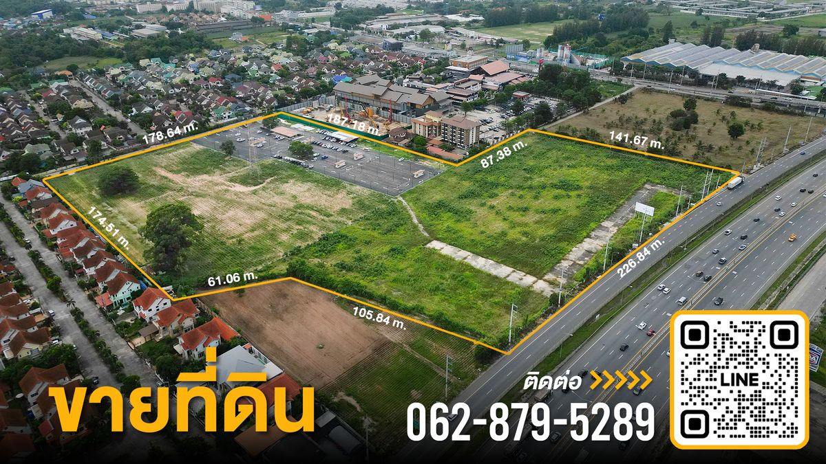 For SaleLandPattaya, Bangsaen, Chonburi : 43 rai of land next to the JPAC on the road, Motorway, Sriracha, Chon Buri / 22 million (sell and rent), Land 43 Rai Next to J-Park Next to the Sriracha Motorway Chonburi / 22m Per (SALE & AMP; Rent) Newc604