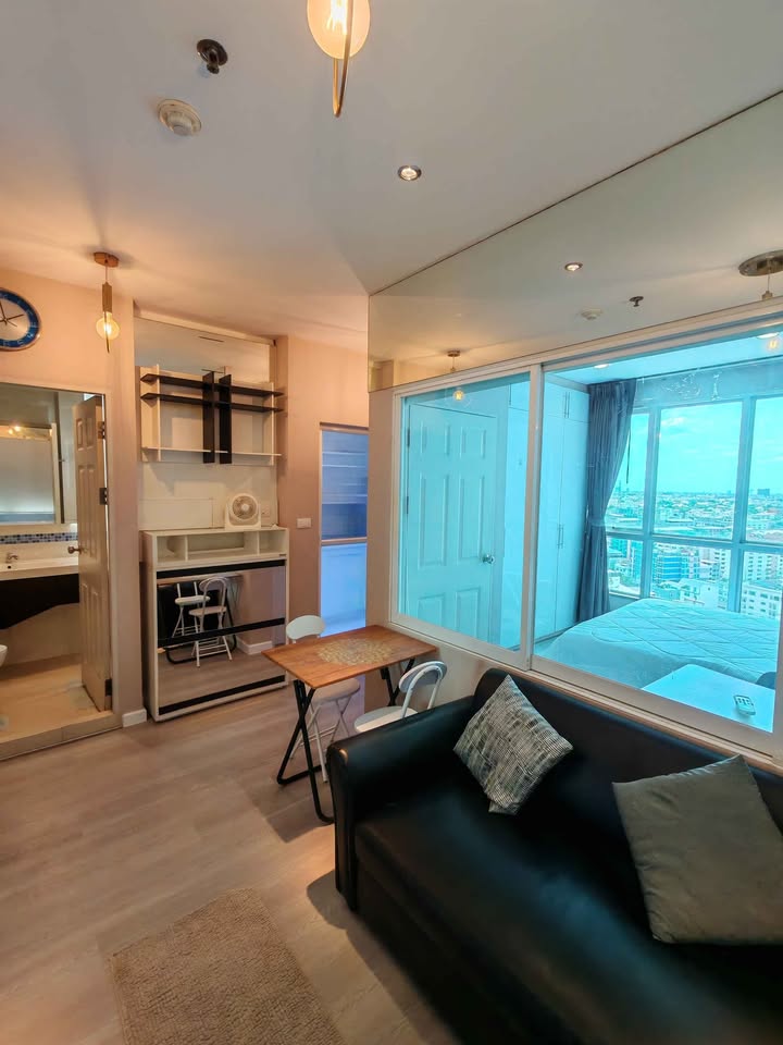 For RentCondoRatchadapisek, Huaikwang, Suttisan : 🔥Urgent for rent🔥Life @ Ratchada, next to MRT Huai Khwang, fully furnished, ready to move in