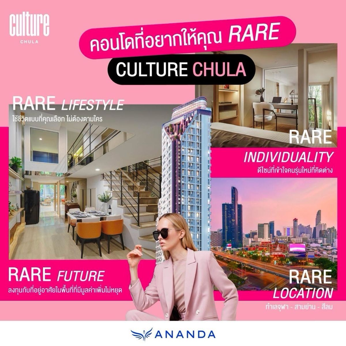 ขายคอนโดสีลม ศาลาแดง บางรัก : ถูกกว่าห้องโครงการเกือบล้าน Culture Chula 1 ห้องนอน พื้นที่ 38 ตรม. การันตีราคาดีที่สุด โทร.062-339-3663