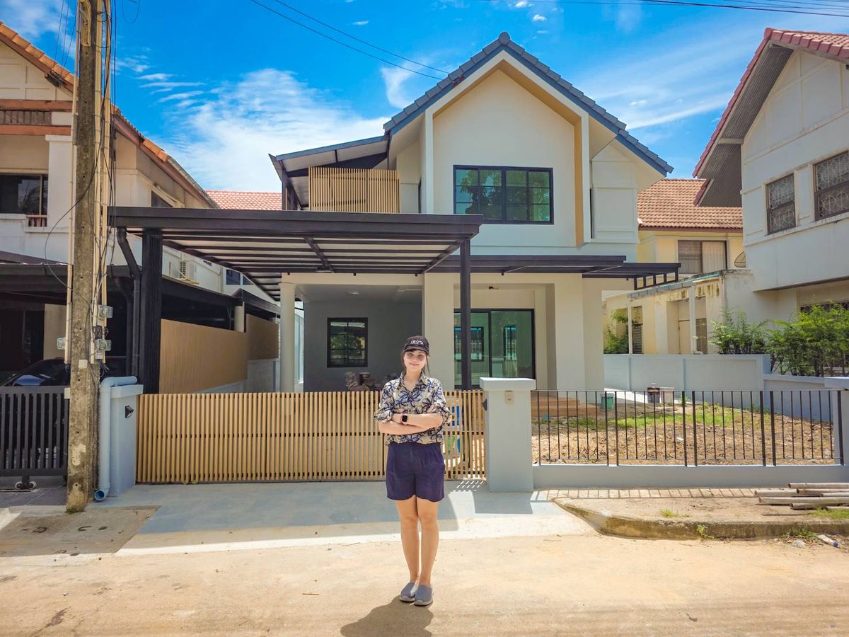 For SaleHousePattaya, Bangsaen, Chonburi : 2-storey detached house, Nong Mon Location-Bangsaen