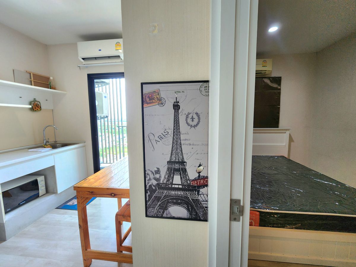 For RentCondoNonthaburi, Bang Yai, Bangbuathong : The room is ready. ** The room is empty. With furniture and electrical appliances ** for rent, plum, Central Phase 1 !! Real room picture !! East view Morning sunny, SN490.78